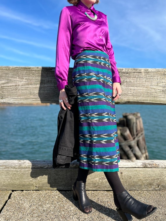 1980s Southwestern Wrap Skirt