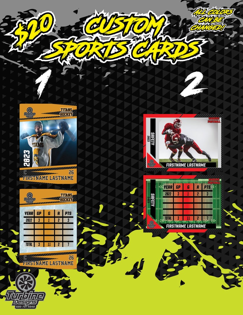 Personalized Custom Trading Cards Etsy