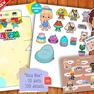 Toca Boca Surprise Box Printable | DIY Digital Toy | Collectible ...