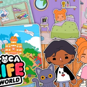 Toca Boca life world album printable template for children