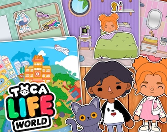 Toca Boca life world album printable template for children