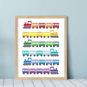 Train Wall Art, Car Print, Railroad Print, Trains Wall Art, Boys Room Decor, Playroom Print, Train Nursery, Locomotive Art, Boy Nursery