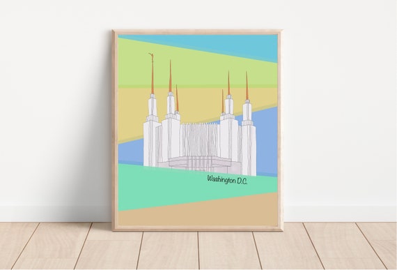 Washington DC LDS Temple Digital Printable Temple Art | Etsy