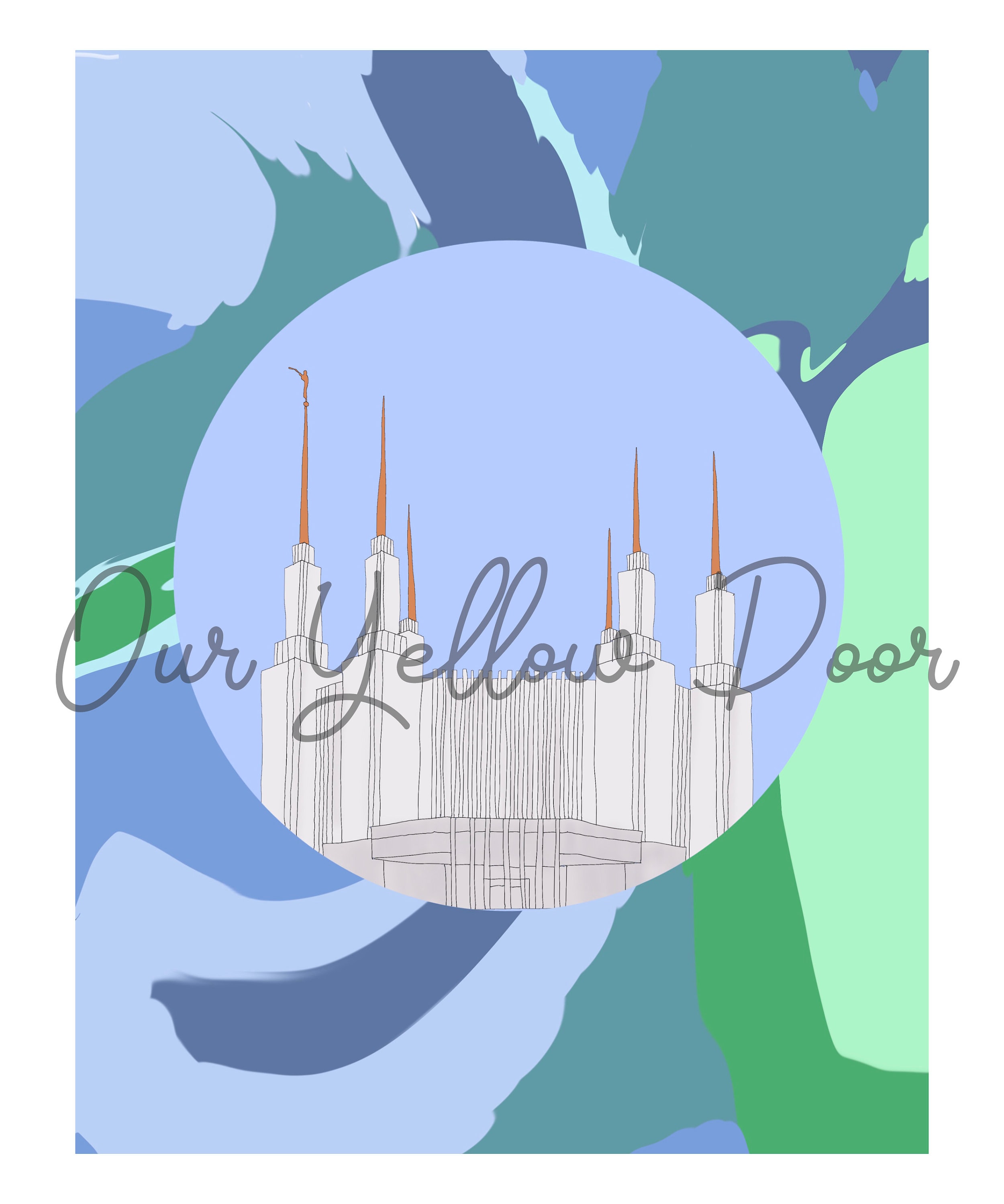 Washington DC LDS Temple Digital Printable Temple Art Church of Jesus ...