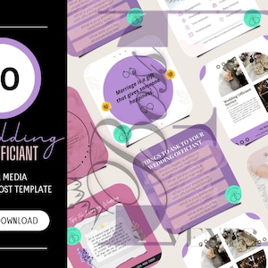 30 Wedding Officiant Social Media Marketing Posts