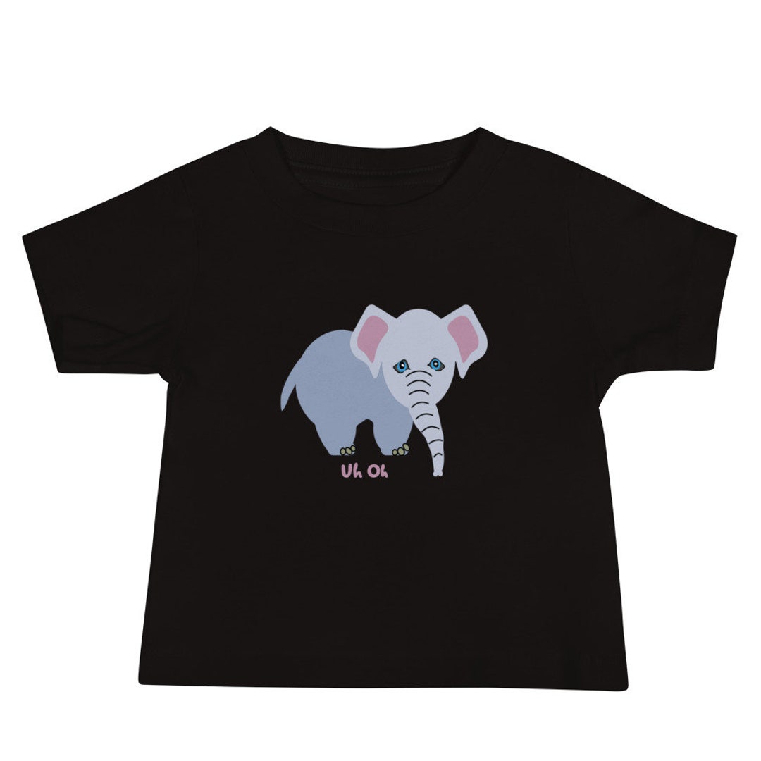Baby Tee Shirt With Elephant Funny Baby Tee Shirt Baby Jersey Short Sleeve Tee Etsy