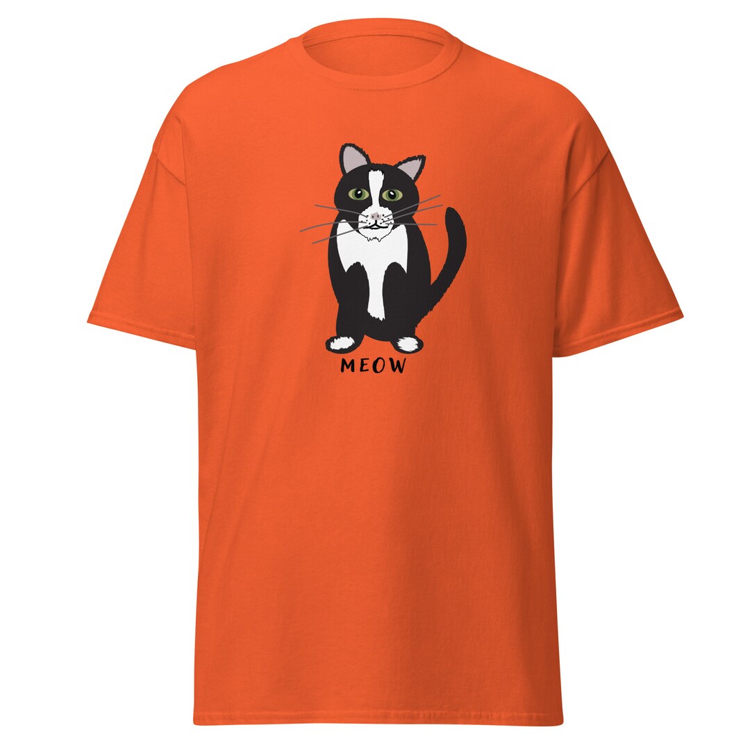 Tuxedo Cat T Shirt
 Tuxedo Cat T shirt Black and White Cat T shirt Cat T shirt Meow T shirt