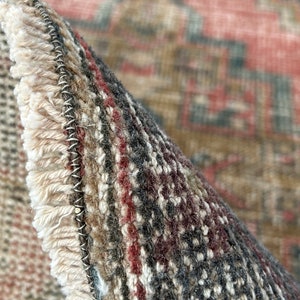 2x3 Red Blue Turkish Rug,2x3 Handwoven Neatrul Vintage Rug,Oushak Bathroom Kitchen Throw Entryway Laundry Kids Bedroom.Home Decor,1.6x3.0 Ft