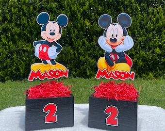 Mickey Mouse Centerpieces, Mickey Mouse birthday, Mickey mouse party, Mickey mouse party supplies, Mickey mouse favor box, Mickey Mouse