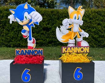 Centre de table d'anniversaire Sonic, Décoration de fête, Sonic, Queue, Articulations