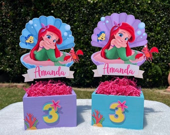 Baby Ariel, Little Mermaid Birthday, Mermaid party favors, Princess party, Under the sea birthday, Mermaid centerpieces, Little Ariel party