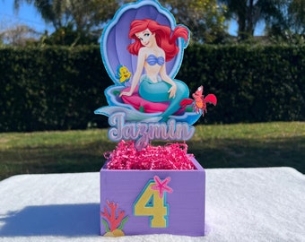 Little Mermaid centerpiece, Little Mermaid Birthday, Mermaid party favors, Princess party, Under the sea birthday, Mermaid centerpieces