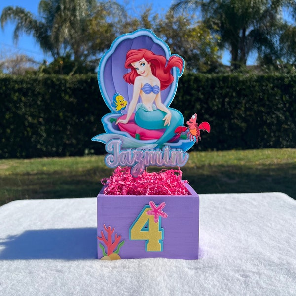 Little Mermaid centerpiece, Little Mermaid Birthday, Mermaid party favors, Princess party, Under the sea birthday, Mermaid centerpieces