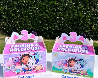 Gabby House, Doll house Favor Boxes, Doll house, Gabby's house party favors,  birthday party supplies
