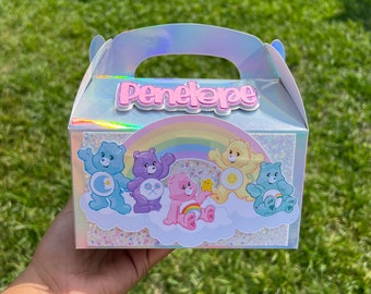 Care Bears Favor Box, Care Bears Treat Box, Care Bears Party Supplies, Care  Bear Party Decorations, Care Bears Birthday Theme, Rainbow 