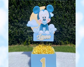 Baby Mickey, Mickey Mouse, 1st birthday, Mickey centerpieces, baby shower centerpieces, 1st Birthday party supplies