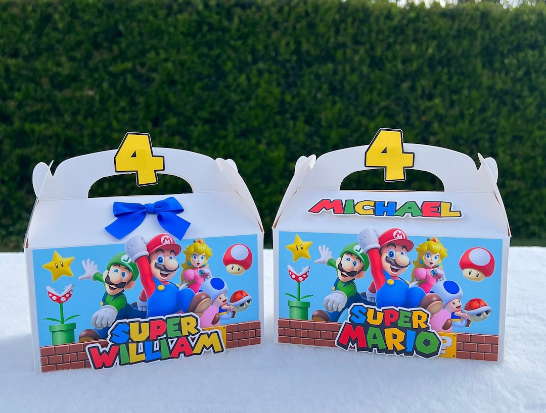 Super Mario Favor Box, Super Mario Treat Box, Super Mario Birthday ...