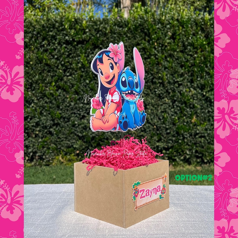 Lilo and Stitch, Lilo & Stitch Centerpieces, Lilo and Stitch birthday, Lilo and Stitch party supplies, Aloha party, Summer party image 6