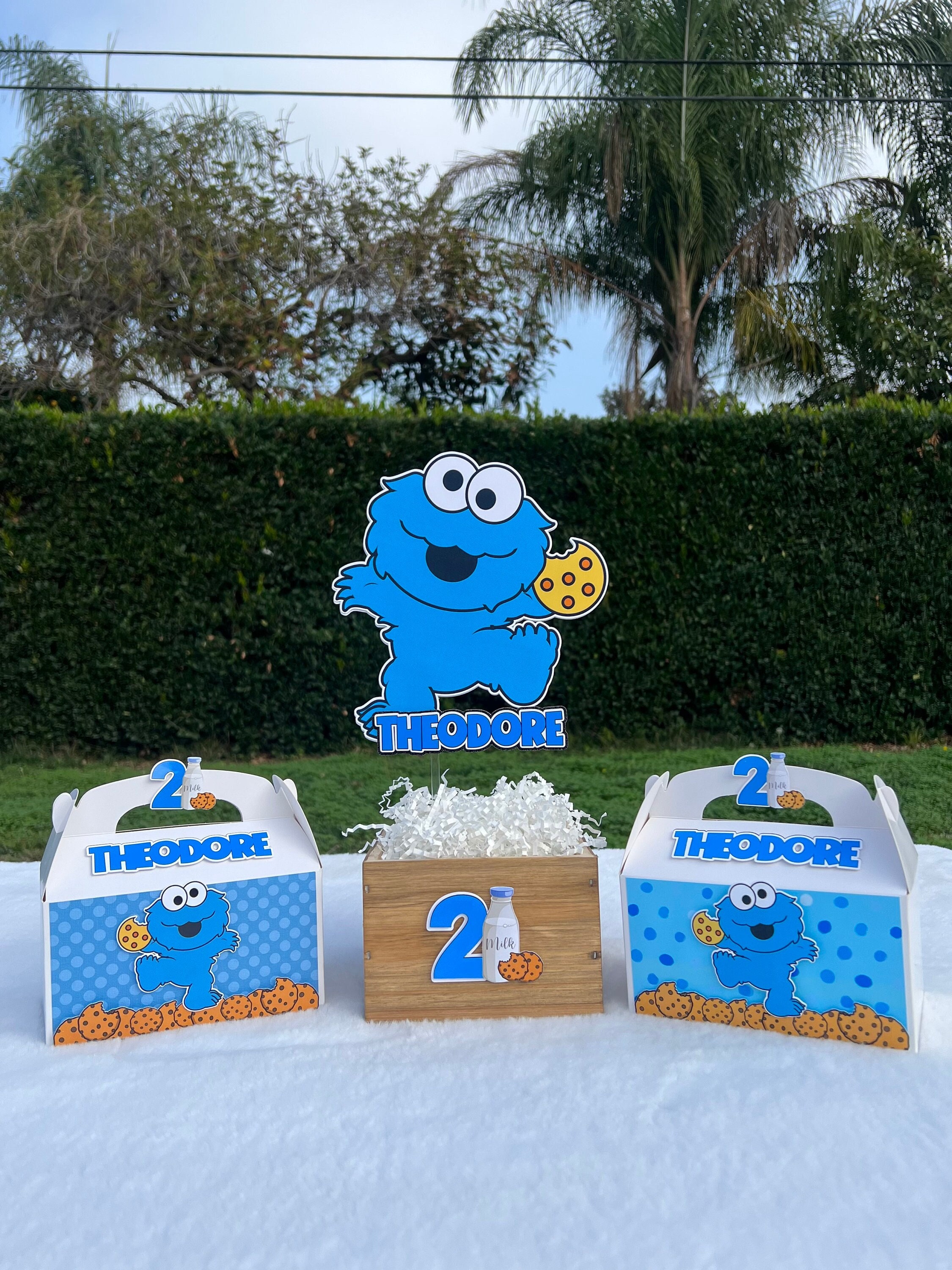 Cookie Monster Centerpiece Cookie Monster Birthday party Cookie Monster Party Supplies Cookie Monster Birthday Decorations