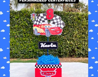 Cars Birthday party, Cars Centerpiece, Race Car Party Decoration, Cars, Race Car birthday
