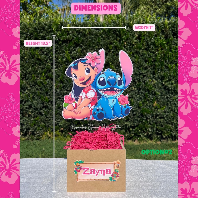 Lilo and Stitch, Lilo & Stitch Centerpieces, Lilo and Stitch birthday, Lilo and Stitch party supplies, Aloha party, Summer party image 12