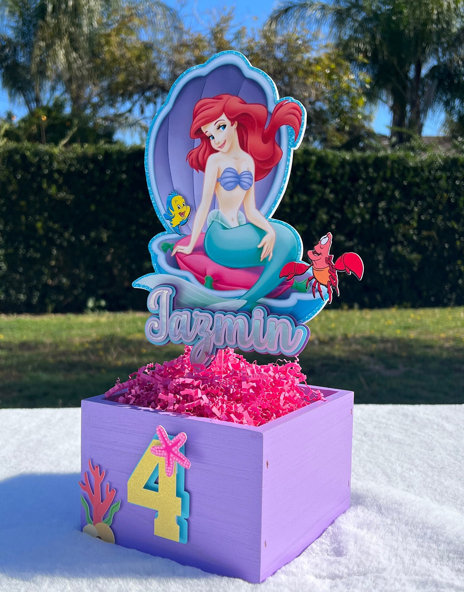 Little Mermaid Centerpiece, Little Mermaid Birthday, Mermaid Party Favors,  Princess Party, Under the Sea Birthday, Mermaid Centerpieces 