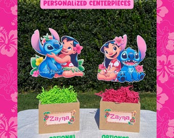 Lilo and Stitch, Lilo & Stitch Centerpieces, Lilo and Stitch birthday, Lilo and Stitch party supplies, Aloha party, Summer party