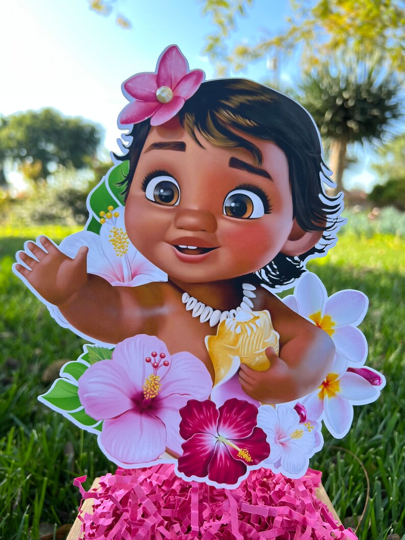 Moana Centerpieces Baby Moana Party Moana Party Supplies Etsy