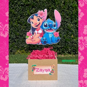 Lilo and Stitch, Lilo & Stitch Centerpieces, Lilo and Stitch birthday, Lilo and Stitch party supplies, Aloha party, Summer party image 5