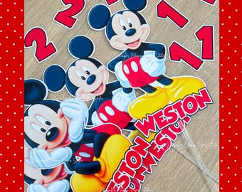 Mickey Mouse Centerpiece Cutouts, Mickey Mouse birthday, Mickey mouse party, Mickey party supplies, Mickey mouse cake topper, Mickey Cutouts