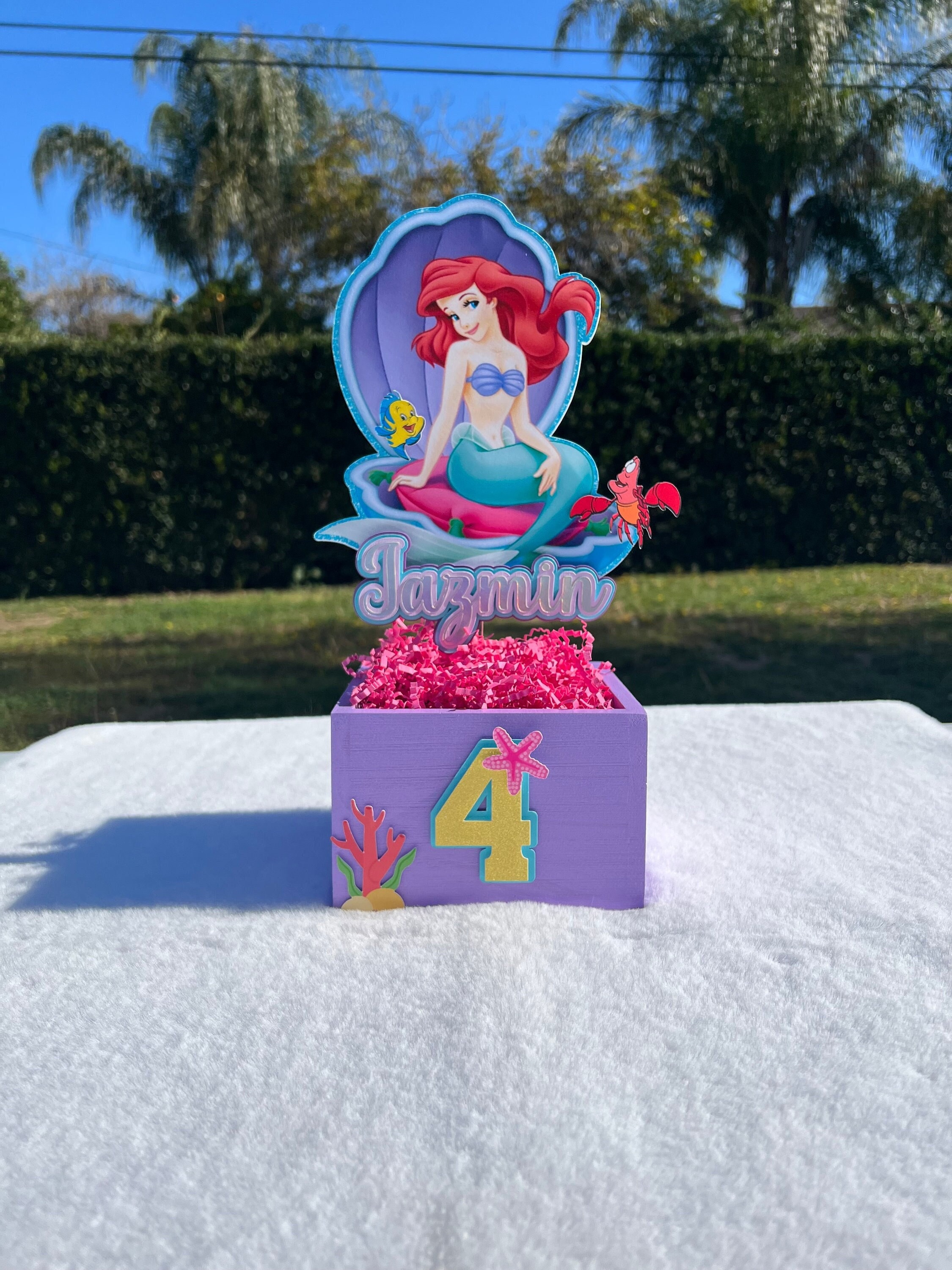 Little Mermaid centerpiece, Little Mermaid Birthday, Mermaid party favors,  Princess party, Under the sea birthday, Mermaid centerpieces