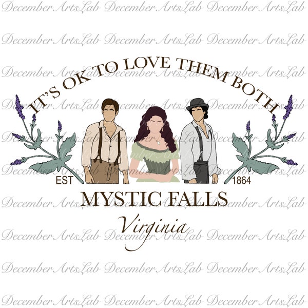 The Vampire Diaries Svg, Mystic Falls Virginia Svg, Salvatore Brothers 1864 SVG, PNG, It's Ok To Love Them Both Svg, Hello Brother Svg, Png