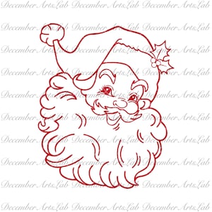 Vintage Santa Svg, Old School Father Christmas, Santa Face Svg, Christmas Svg, Santa Claus Svg, Santa Head Svg, Funny Santa Svg, Santa Png