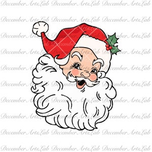 Red Santa Claus Svg Png, Vintage Red Santa Claus Svg, Retro Red Santa Claus Svg, Red Santa Png, Christmas Svg Png, Christmas Vintage Svg Png