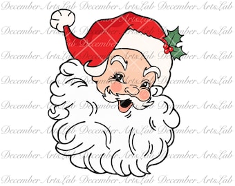 Roter Weihnachtsmann svg Png, Vintage rote Weihnachtsmann-Svg, Retro rote Weihnachtsmann-Svg, Rote Weihnachtsmann-Svg Png, Weihnachtssvpng, Weihnachten Weinlese-Svg Png