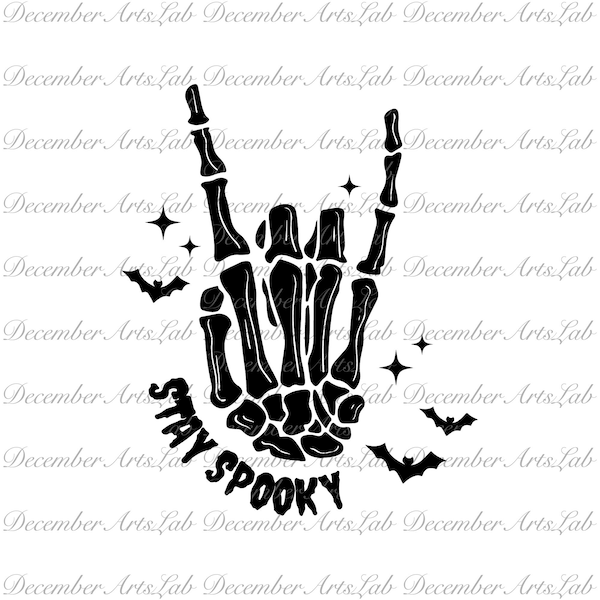 Stay Spooky Svg, Halloween Svg, Skeleton Hand Svg, Skeleton Svg, Spooky Season Svg, Bats Svg, Rock Hand Svg, Retro Halloween Svg, Ghost Svg