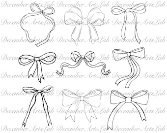 Ribbon Bow SVG Bundle, Ribbon SVG, Schleife svg png, Haarschleife svg, Fliege SVG, Hand gezeichnete Schleife Clip Art, Bogen Illustrationen, Kokette Bögen SVG Png