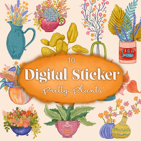 44 digital vintage Sticker | GoodNotes | Vintage | Books |  printable | reading | Sticker | Schule | Scrapbooking | Journaling | Planer