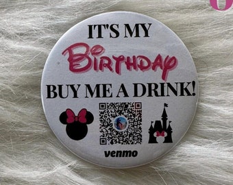 Disney Birthday Venmo Pin Button