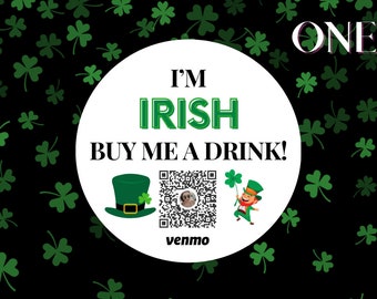St. Patrick&#39;s Day Buttons. Venmo, Cashapp, Birthday Button. I&#39;m Irish