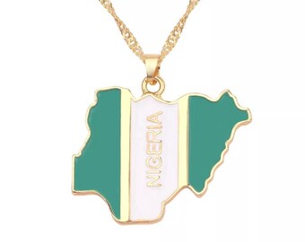 Jamaica Map National Flag Jewelry Set – Stainless Steel Pendant Necklace & Earrings (24K Gold Plated)