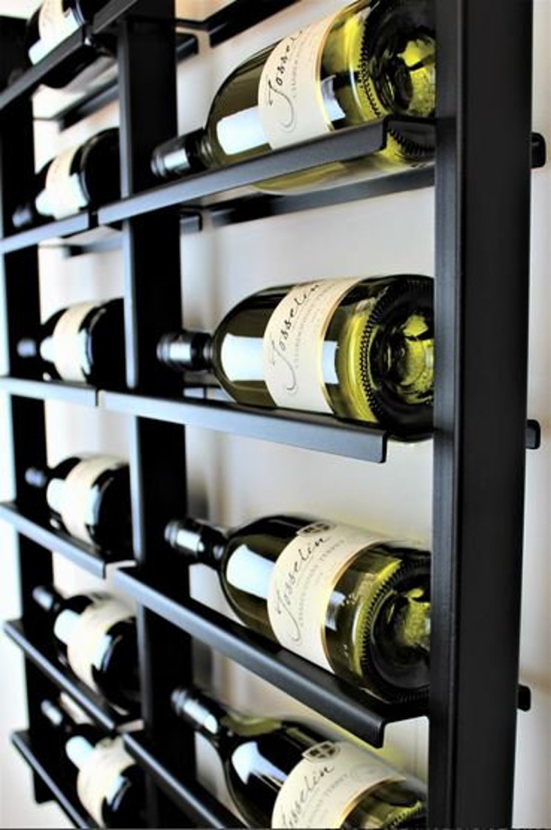 Wall Mount Wine Rack Wine Rack Wall Mounted Steel Wine Rack Etsy