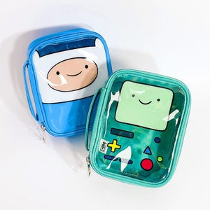 Adventure Time Pin and Jake, BMO Multi Pouch, PVC Make up Puch, Pencil Case, Travel Organizer-Birthday Gift, Beach Pouch, Purse, Travel Bags