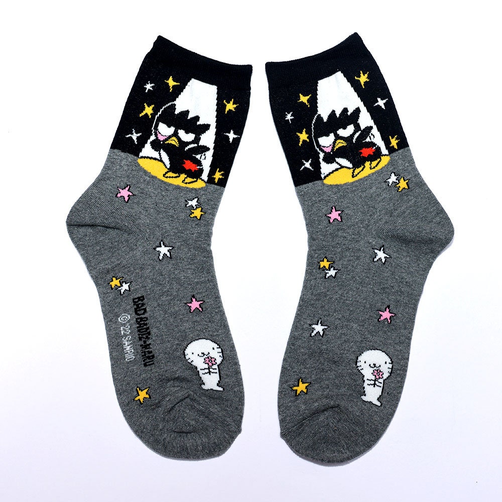 Sanrio Characters 2 Tone Crew Socks Ultra Soft Cutie Socks / - Etsy