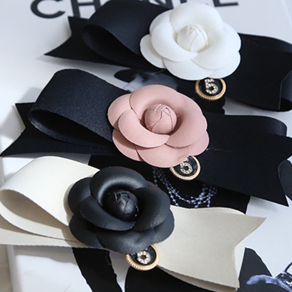 Luxury Camelia Hair Point Auto Pins- Handmade/ Gift/ Wedding/ Special days- Gorgeous Flowers without 5 logo Charm