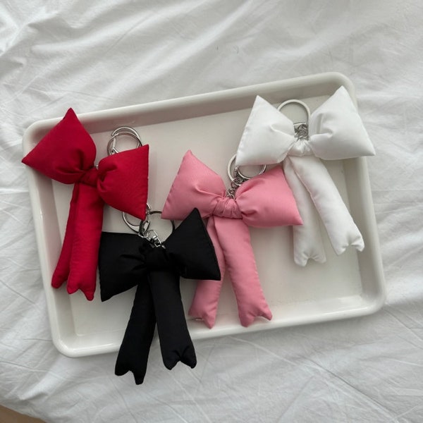 Puff Ribbon Balletcore Bow Bag Charm, Key Holder- Key Chain, Phone charm- Birthday Gift