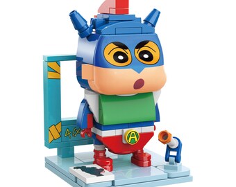 Crayon Shinchan and Friends DIY stand Blocks- Buri Buri, Action Mask, chocobi, Gundam robot - Birthday friends Gift ideas/ Hobby Figures