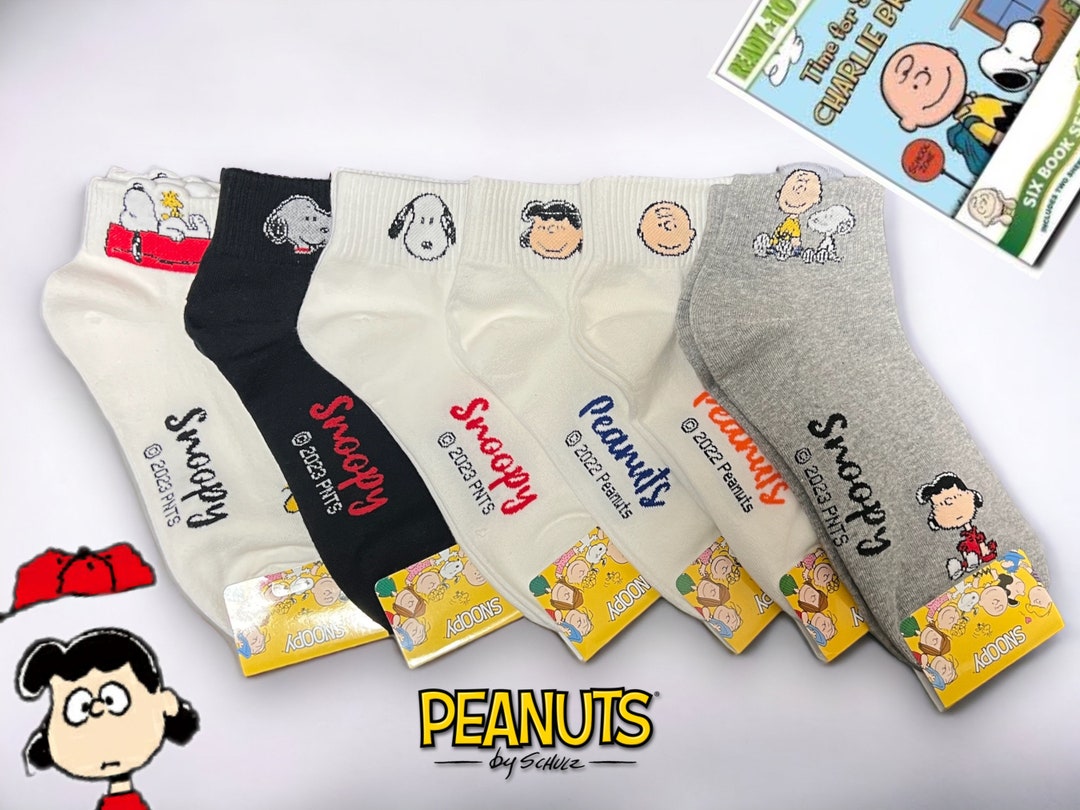 Peanuts Characters Cotton Ankle Crew Socks Ultra Soft Stratch Daily ...