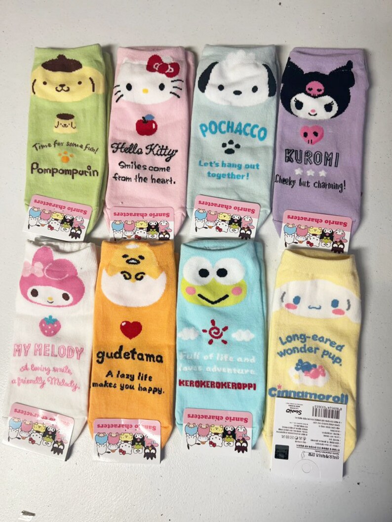 Sanrio Happy Phrase Character Cotton Ankle Sockshigh Quality, My