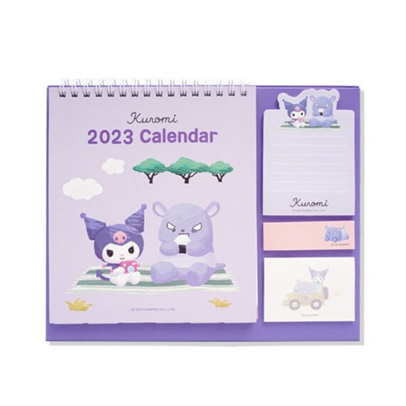 Sanrio Kuromi/my Melody 2023 Desk Calendar With Sticky Memo - Etsy